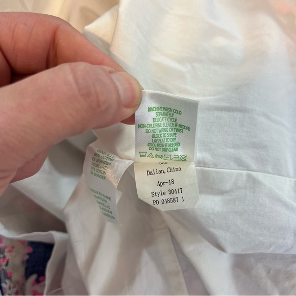 Lilly Pulitzer FIESTA STRETCH DRESS Nauti Navy Pink Beyond The Sea Shift Size 2 - Picture 8 of 12